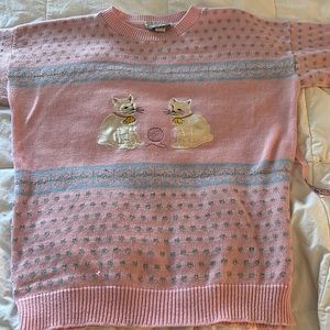 Cat sweater! Vintage!